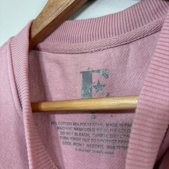 Elton John “Don’t go breaking my heart” Pink Graphic Crew Neck Sweater Size S - Picture 4 of 5